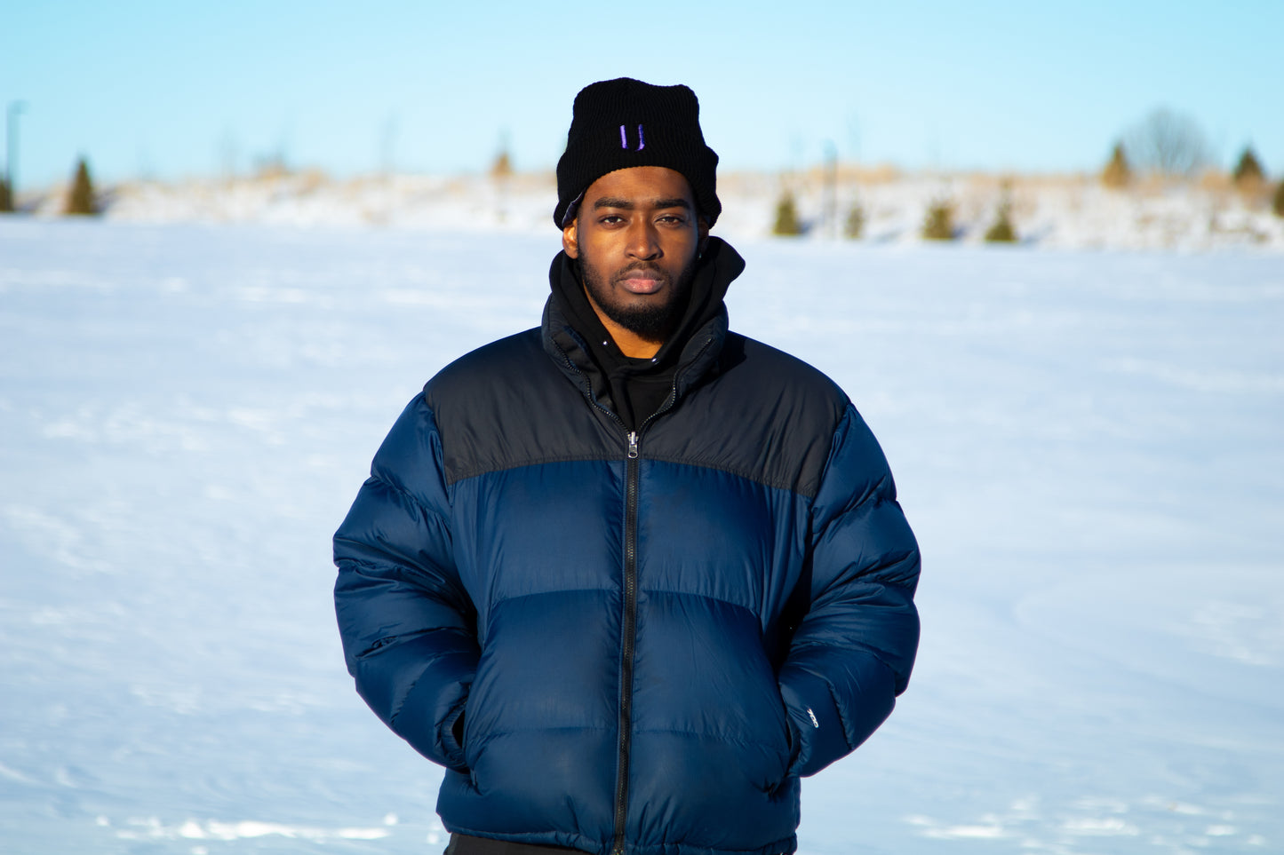 Black Beanie (Charcoal Satin)
